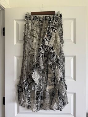 Young Threads Boho Patchwork Hi-Low Skirt NWT